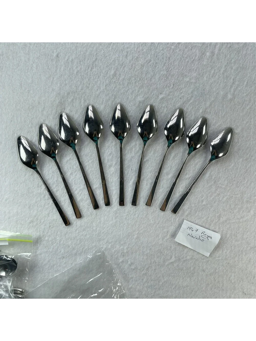 1847 Rogers International NAVAHO spoons set of 9 Teaspoon Stainless Steel